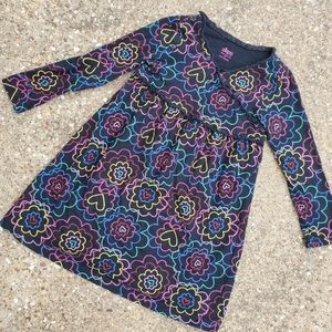 Circo Black Heart Flower Dress Toddler Girls 3T